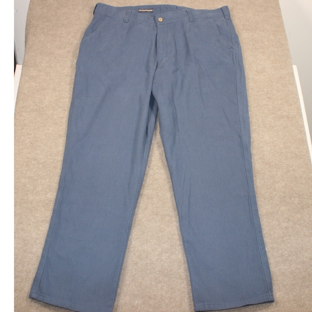Southern Marsh Mens Canvas Pants Blue 36x30 Straight Leg Cotton Casual Trousers